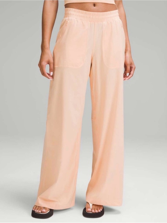lululemon athletica Pants - lululemon Swift Mid-Rise Wide-Leg Pants Peach Bellini